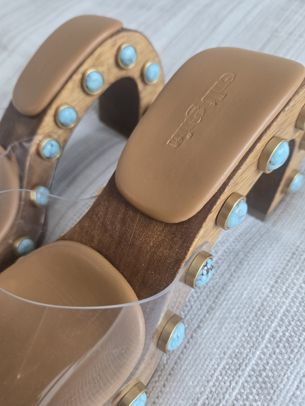 CULT GAIA WOODEN MINIMALIST SUSTAINABLE HEELS SANDALS SIZE 8.5 M